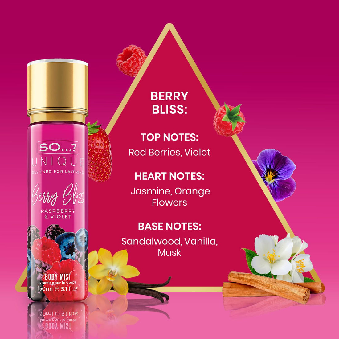 So…? Unique Womens White Blossom Body Mist Fragrance Spray 150ml Halalzen
