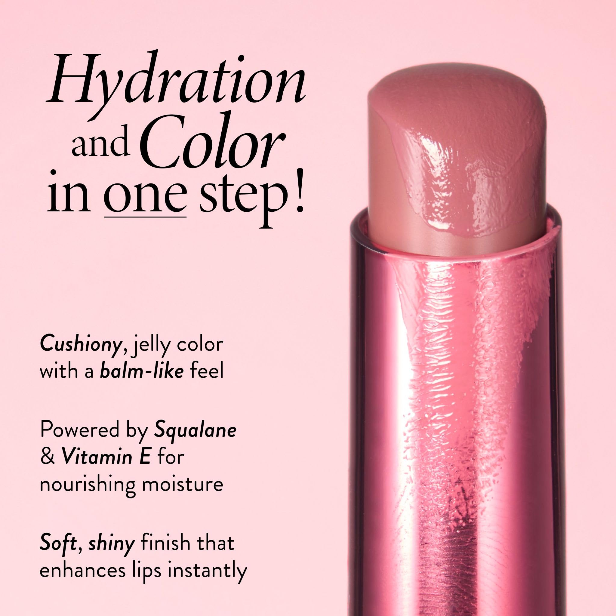 LAURA GELLER NEW YORK Jelly Balm Moisturizing Tinted Lip Balm - A Latte Love - Hydrating Vitamin E - Semi-Shine Finish