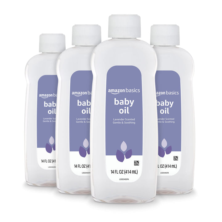 Amazon Basics Baby Oil, Soothing Lavender Scented, Prevents Moisture Loss, 14 Fluid Ounce, 1-Pack (Previously Solimo) Halalzen