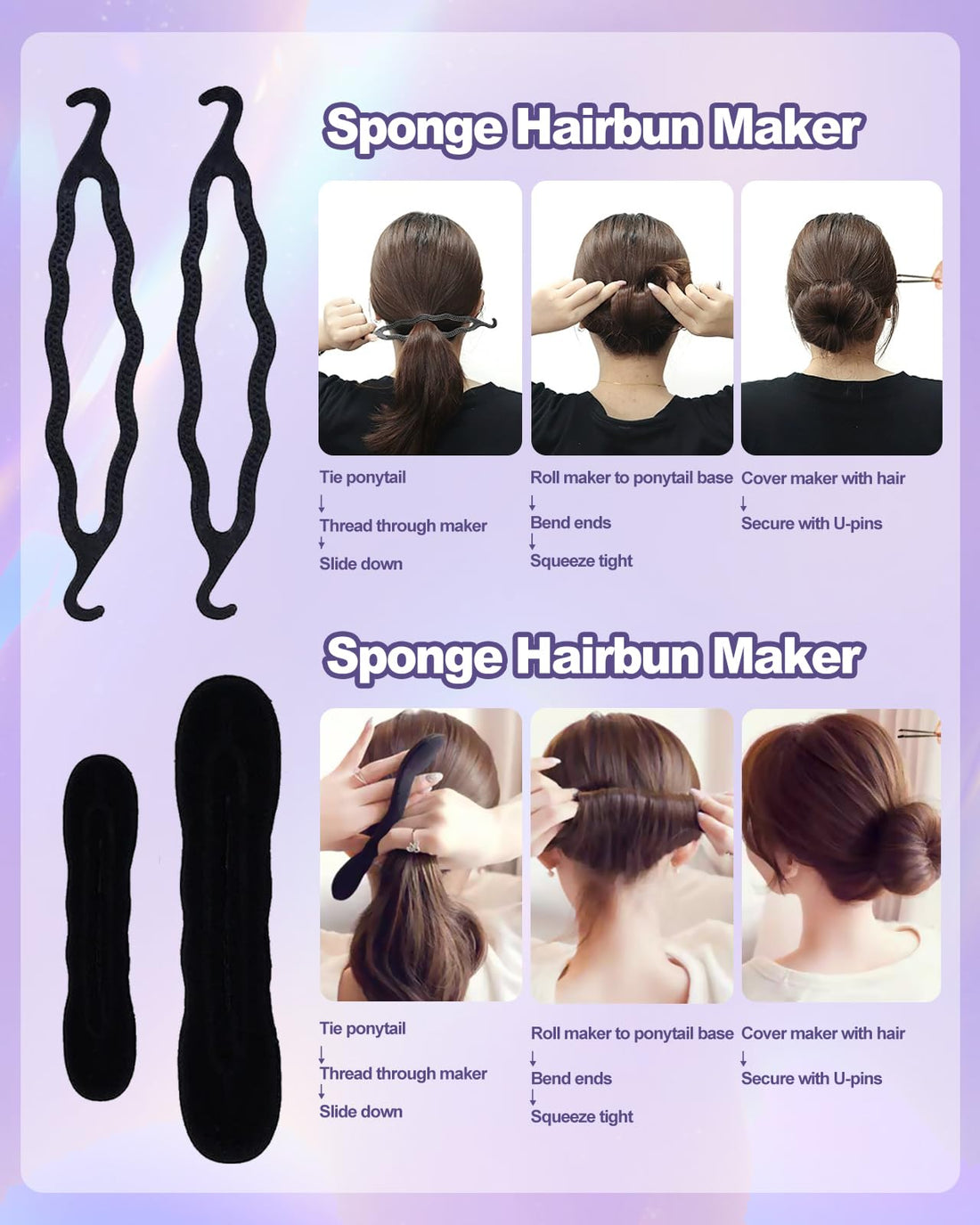 Oiomniv 72PCS Hair Styling Tools Set for Women, DIY Hair Braiding & Bun Maker Kit, Easy Hair Accessories for Updos, Ponytails & Braids, Home Hairdressing Styling Set, Hair accessories for girls Halalzen
