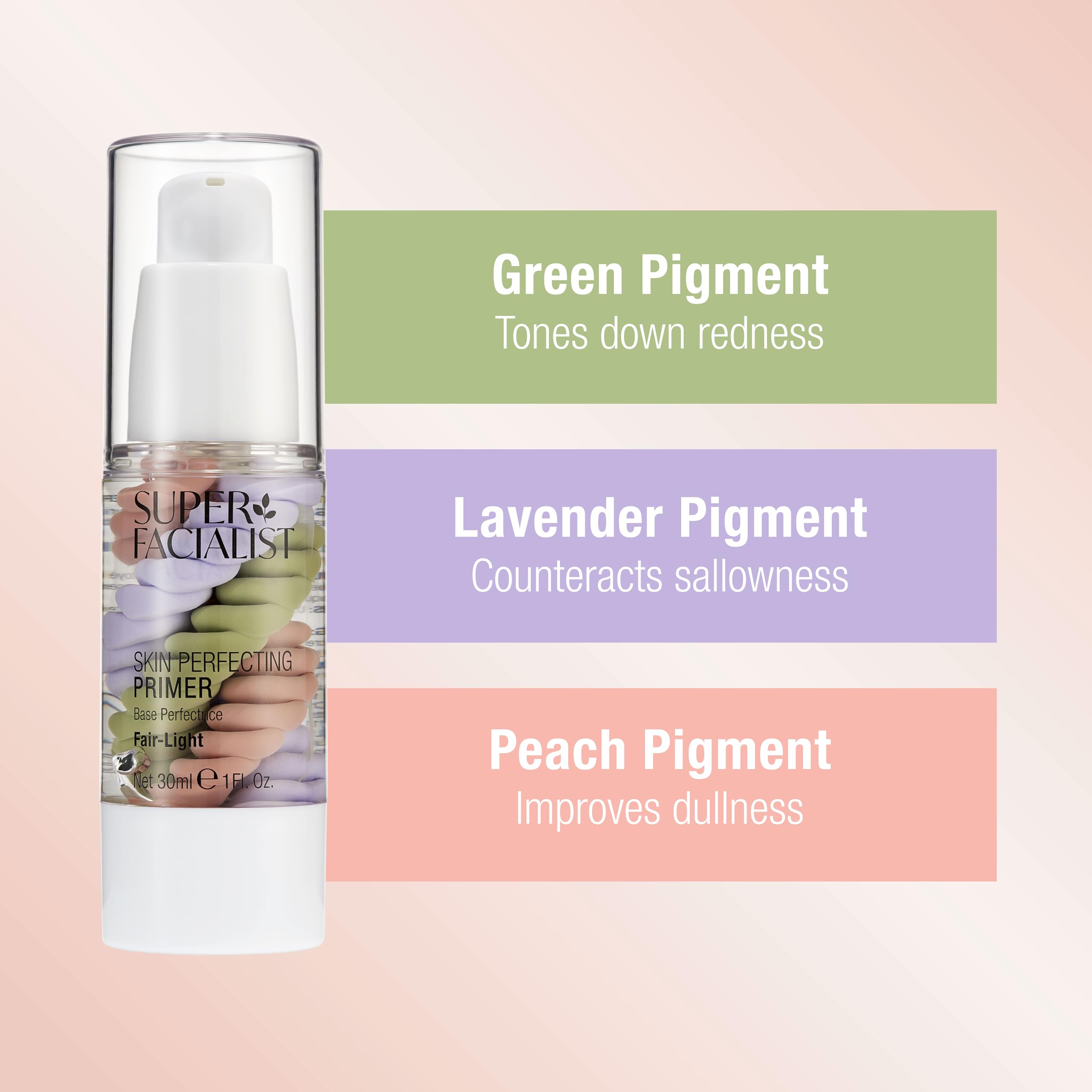 Super Facialist Skin Perfecting Primer - Base Face Primer to Hydrate, Protect & Refine with Colour Corrector Technology, Hyaluronic Acid & Niacinamide, Vegan Friendly Make Up Primer, 30ml Halalzen