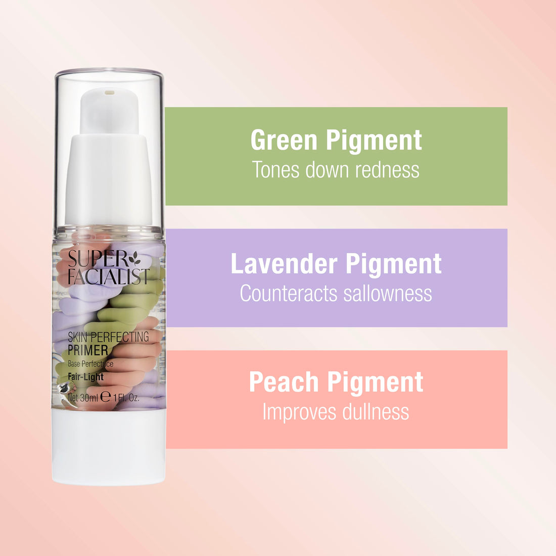 Super Facialist Skin Perfecting Primer - Base Face Primer to Hydrate, Protect & Refine with Colour Corrector Technology, Hyaluronic Acid & Niacinamide, Vegan Friendly Make Up Primer, 30ml Halalzen