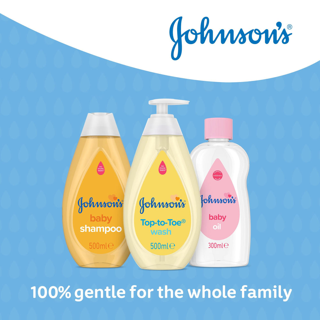 Johnson's Baby Top to Toe Wash (1 x 500 ml), Gentle & Mild Head to Toe Wash for Newborn Care, Newborn Essentials No More Tears, Suitable for Babies First Bath, Kids and Adults