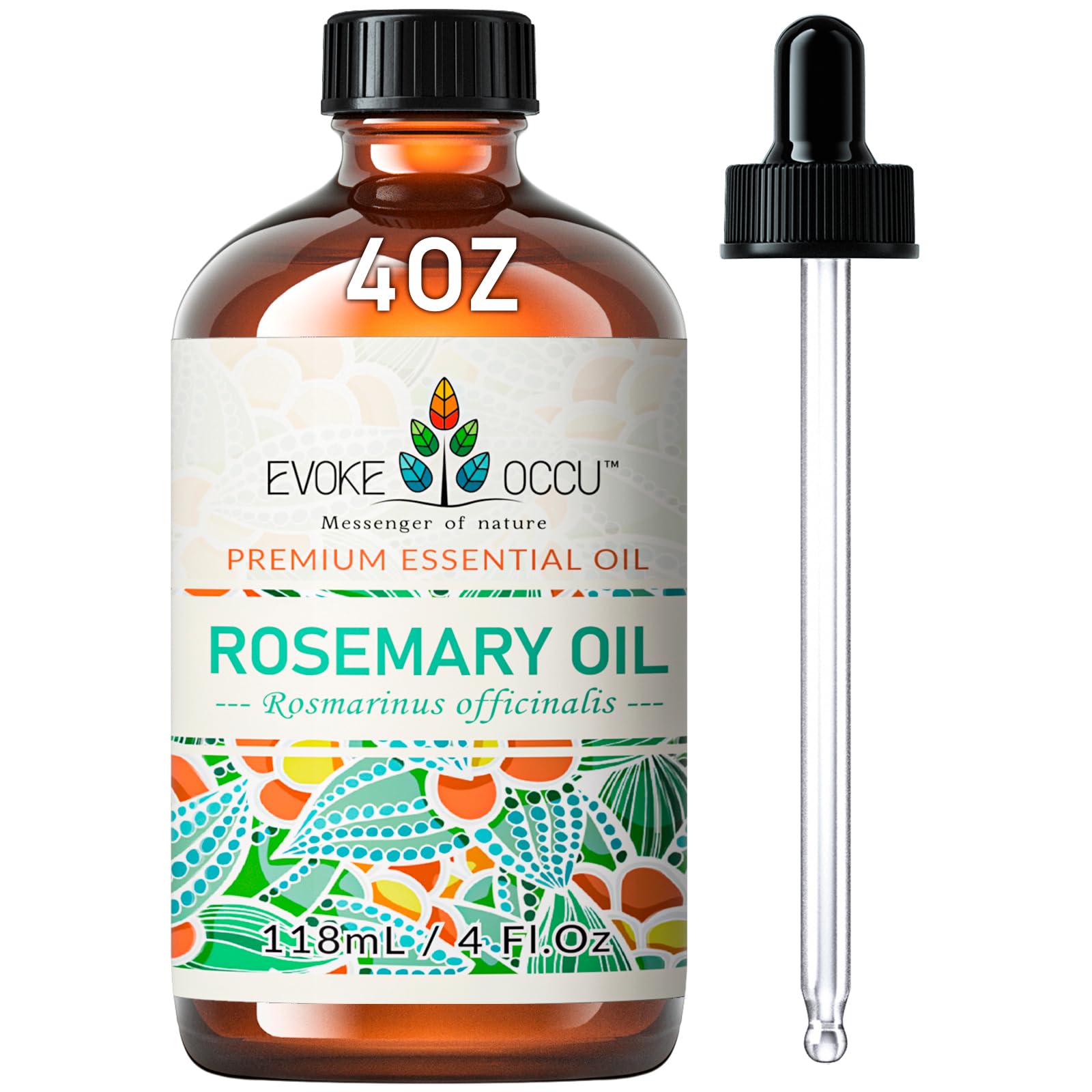EVOKE OCCU Jasmine Essential Oil 118ml, Pure Jasmine Oil for Aromatherapy Diffuser Candle Soap Making- 4 FL Oz