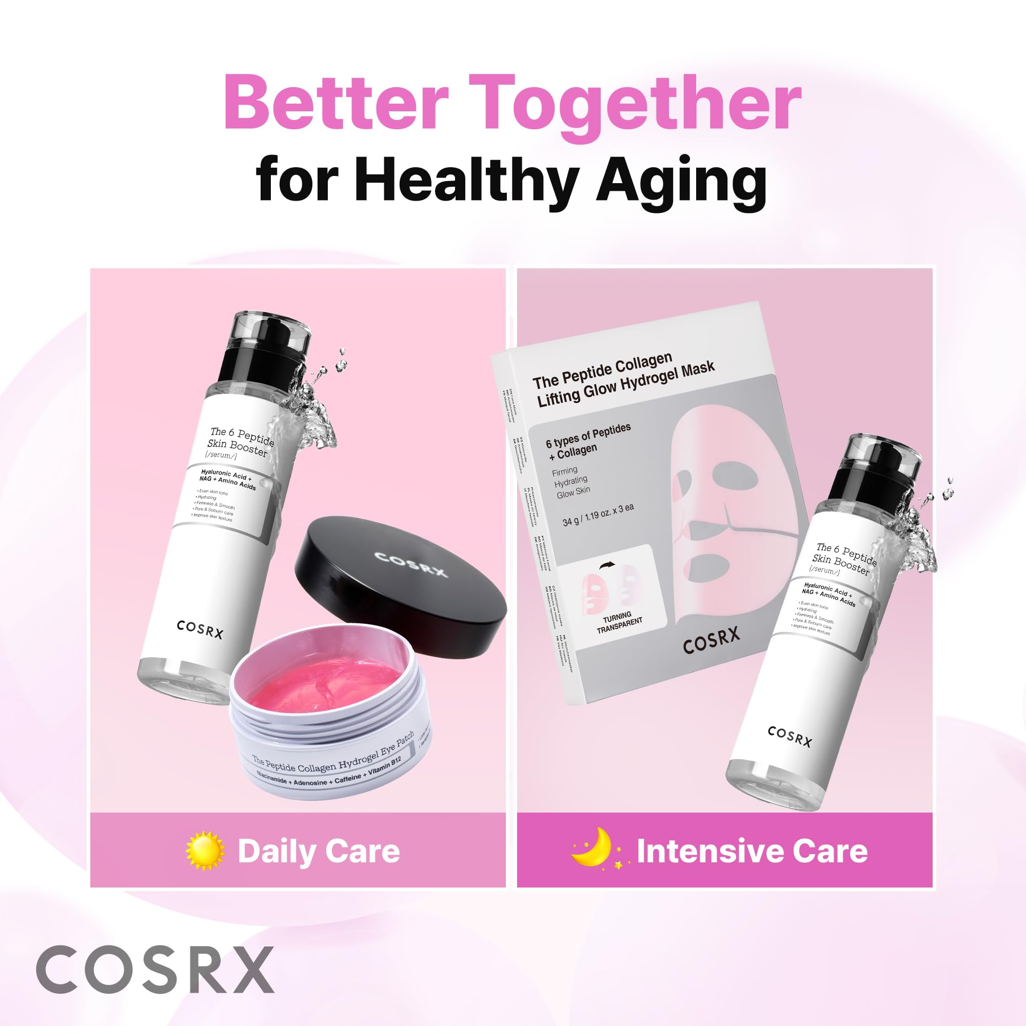 COSRX 6 Peptide Collagen Serum Face Toner with Niacinamide & Hyaluronic Acid, Hydrating & Firming Korean Essence, Anti-Wrinkle & Pore-Tightening Serum For Plump & Even Skin Tone, Korean Skincare 150ml