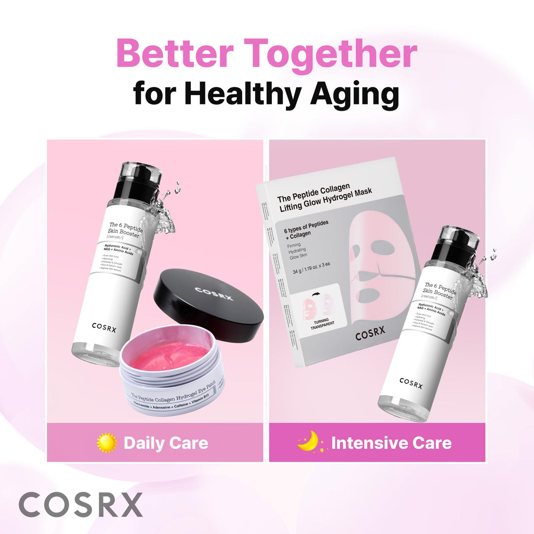 COSRX 6 Peptide Collagen Serum Face Toner with Niacinamide & Hyaluronic Acid, Hydrating & Firming Korean Essence, Anti-Wrinkle & Pore-Tightening Serum For Plump & Even Skin Tone, Korean Skincare 150ml