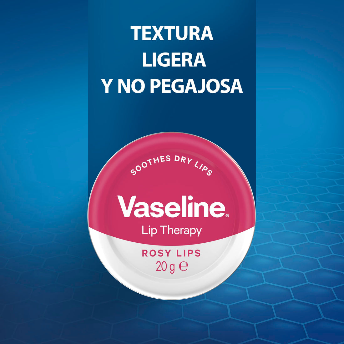 Vaseline Lip Therapy Rosy Lips Lip Balm Tin made with 3x purified petroleum jelly for dry lips 20 g