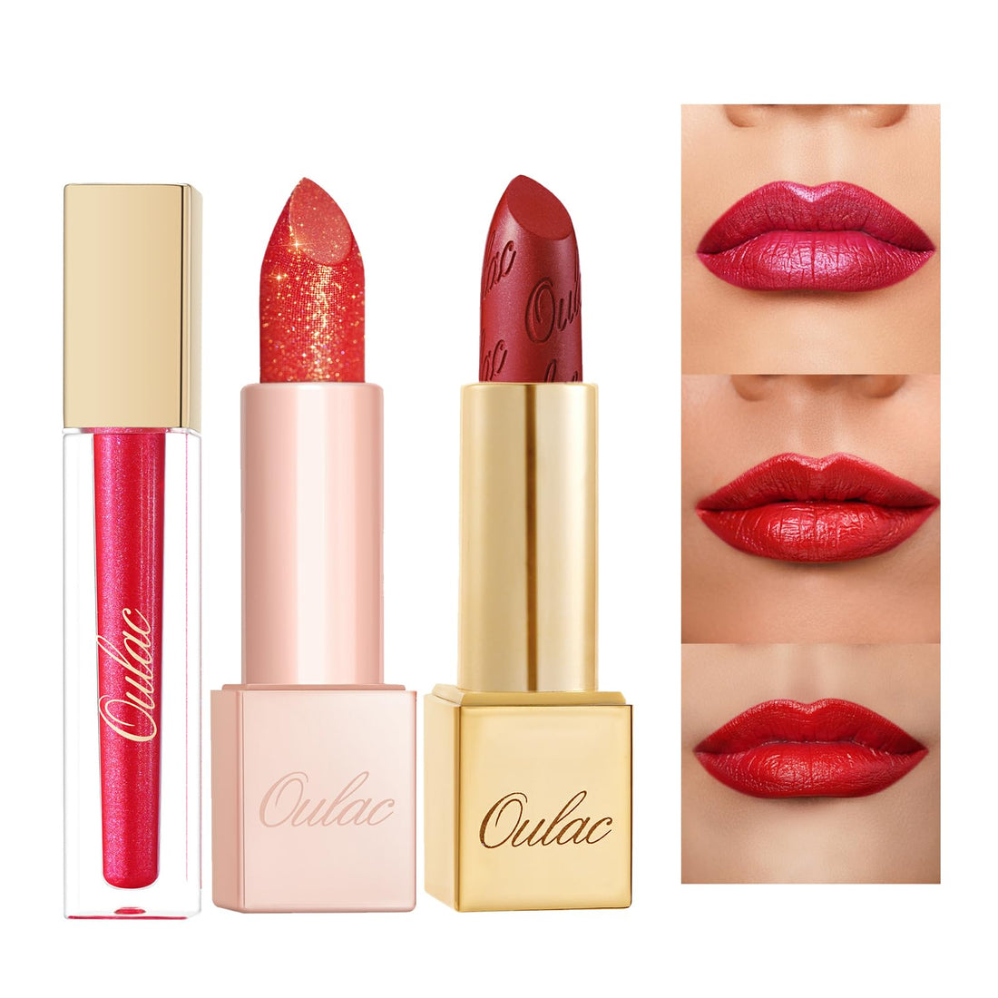 Oulac Metallic Diamond Shine Liquid Lip Gloss - Glitter Glossy for Lip & Eye, Long Lasting 24H + & Waterproof, Lightweight Lip Stain, 3D Metallic Finish, No Transfer, Vegan, 4.5ml,MD05 Loose Control Halalzen