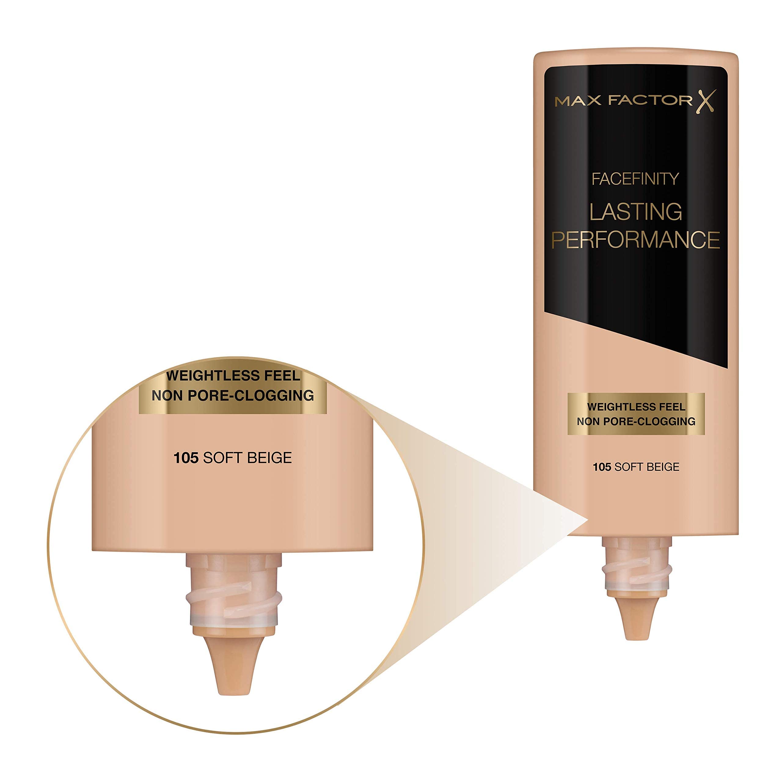 Max Factor Lasting Performance Liquid Foundation, Ivory, Full Coverage, Flawless and Radiant Finish, Lightweight Formula, Smudge Resistant, Non Pore-Clogging, Fragrance Free, 35ml Halalzen