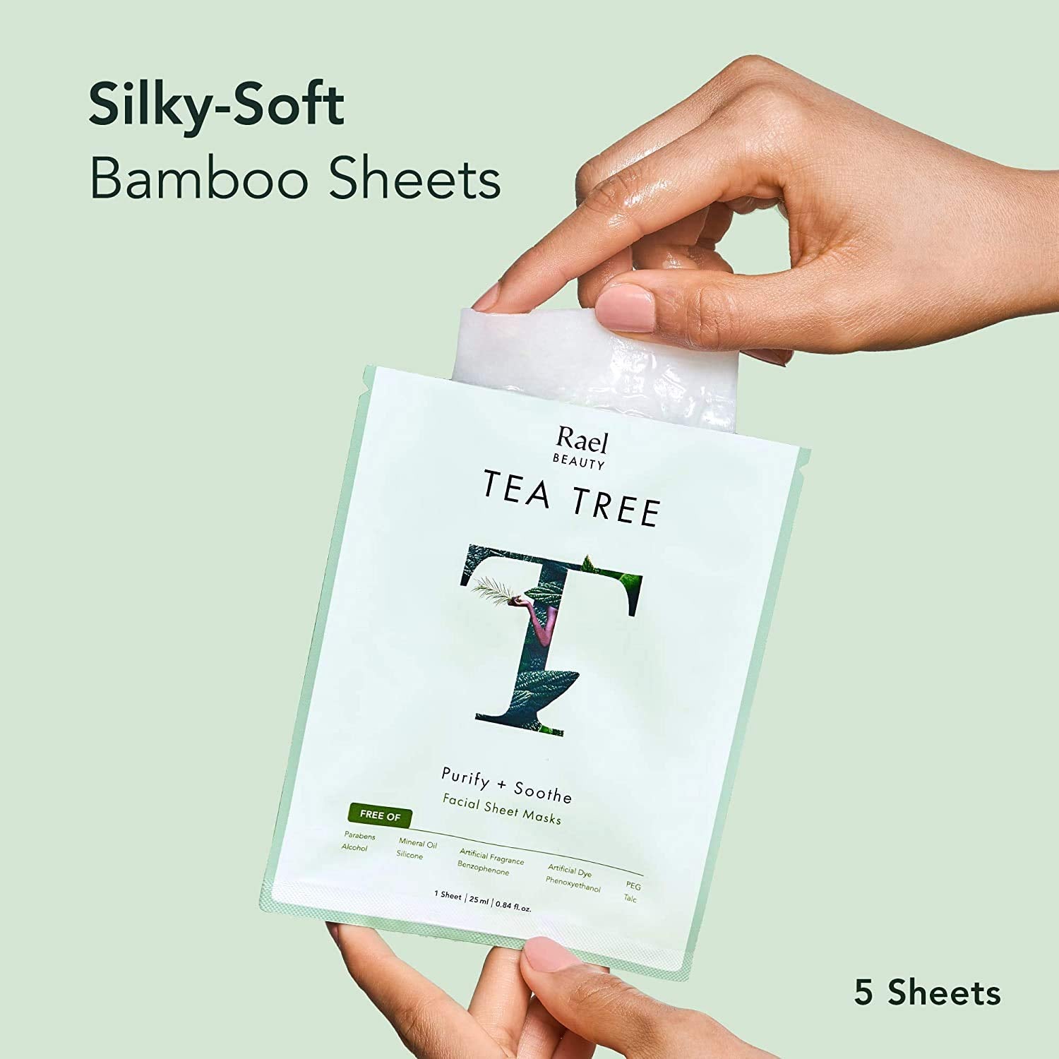 Rael Face Mask Skin Care, Collagen Face Masks - Bamboo Facial Sheet Mask, Korean Skincare, with Collagen Essence and Fruit Extracts, Nourishing and Moisturizing, All Skin Types (Collagen, 5 Sheets) Halalzen