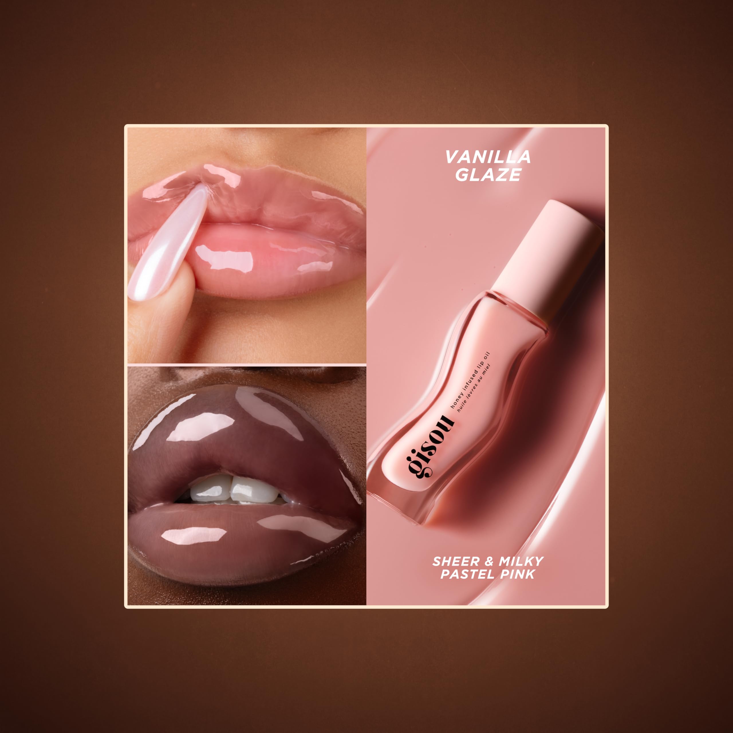 Gisou Honey Infused Lip Oil – Hydrating & Glossy Lip Oil with Jojoba Seed Oil, Non-Sticky Shine, Fresh Honey, 0.27 Fl Oz Halalzen