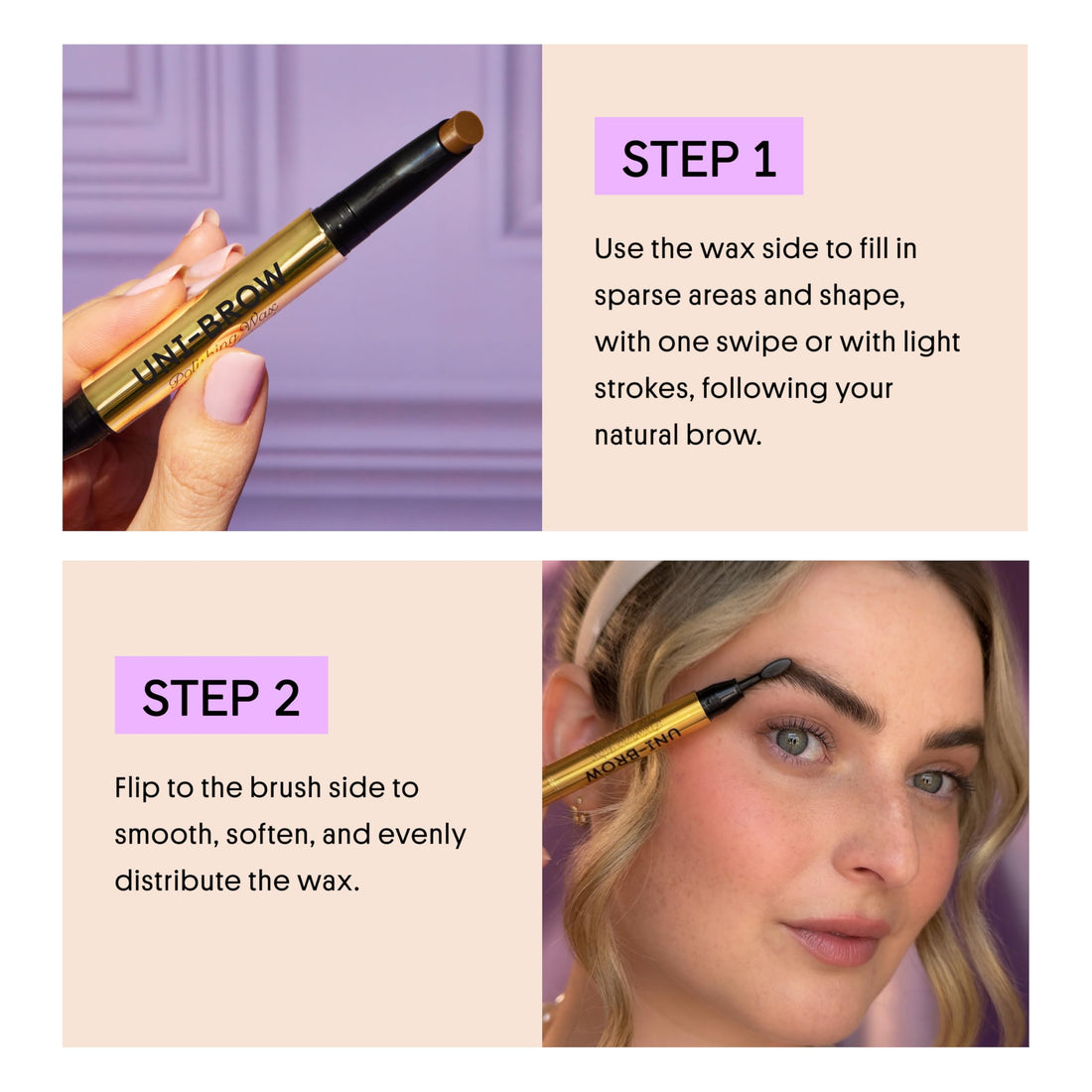 Winky Lux Uni-Brow Eyebrow Pencil, Dual-Ended with Spoolie, Waterproof Brow Definer with Ultra-Fine Tip, Universal Shade for Natural Looking Brows (Brown, Blonde, Taupe)