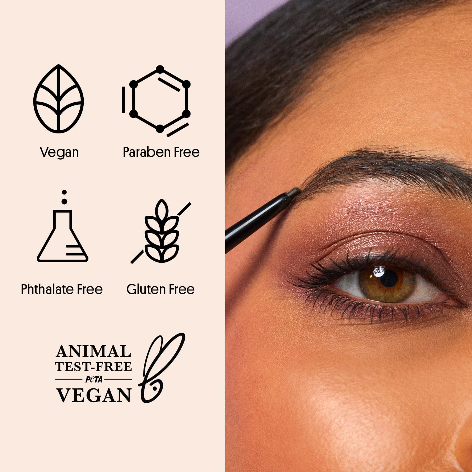 Winky Lux Uni-Brow Eyebrow Pencil, Dual-Ended with Spoolie, Waterproof Brow Definer with Ultra-Fine Tip, Universal Shade for Natural Looking Brows (Brown, Blonde, Taupe)
