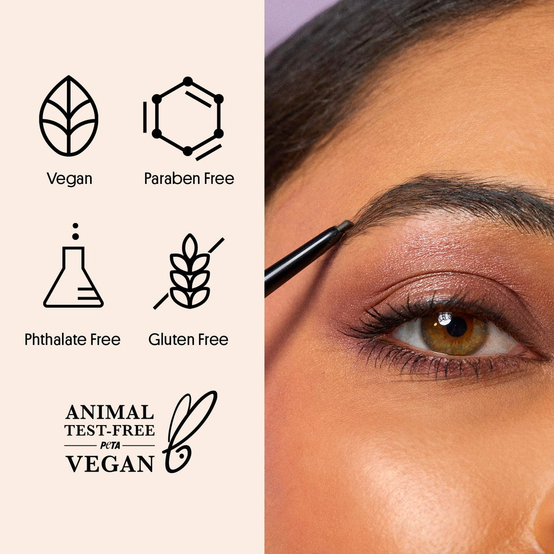 Winky Lux Uni-Brow Eyebrow Pencil, Dual-Ended with Spoolie, Waterproof Brow Definer with Ultra-Fine Tip, Universal Shade for Natural Looking Brows (Brown, Blonde, Taupe)