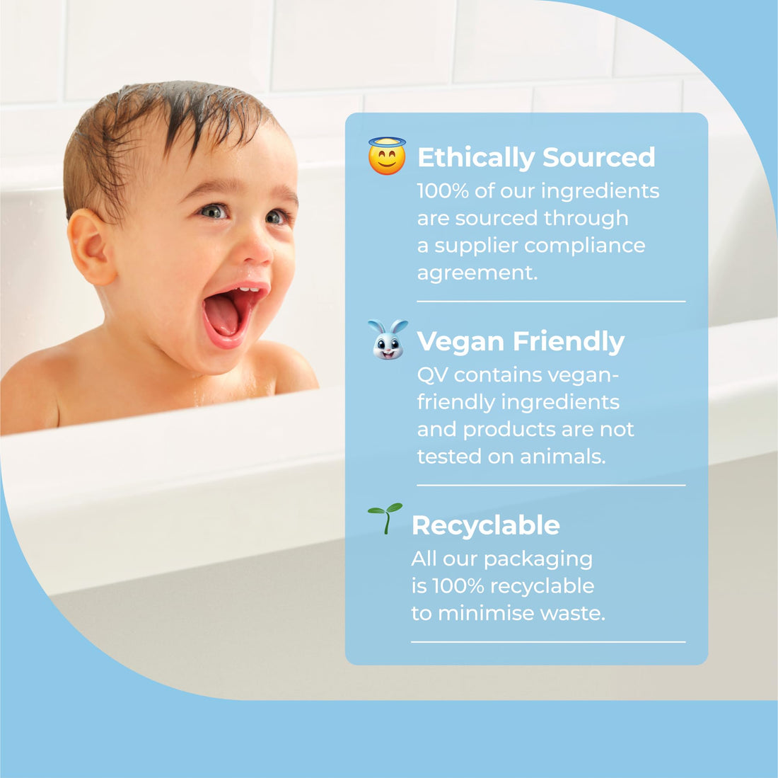 QV Baby Moisturising Cream, 250g - Rich Moisturising Cream With Glycerin and Vitamin B3 For Babies and Newborn, Non-Greasy For Sensitive Skin, with 24-Hour Protection, Baby Moisturiser, pH-balanced Halalzen