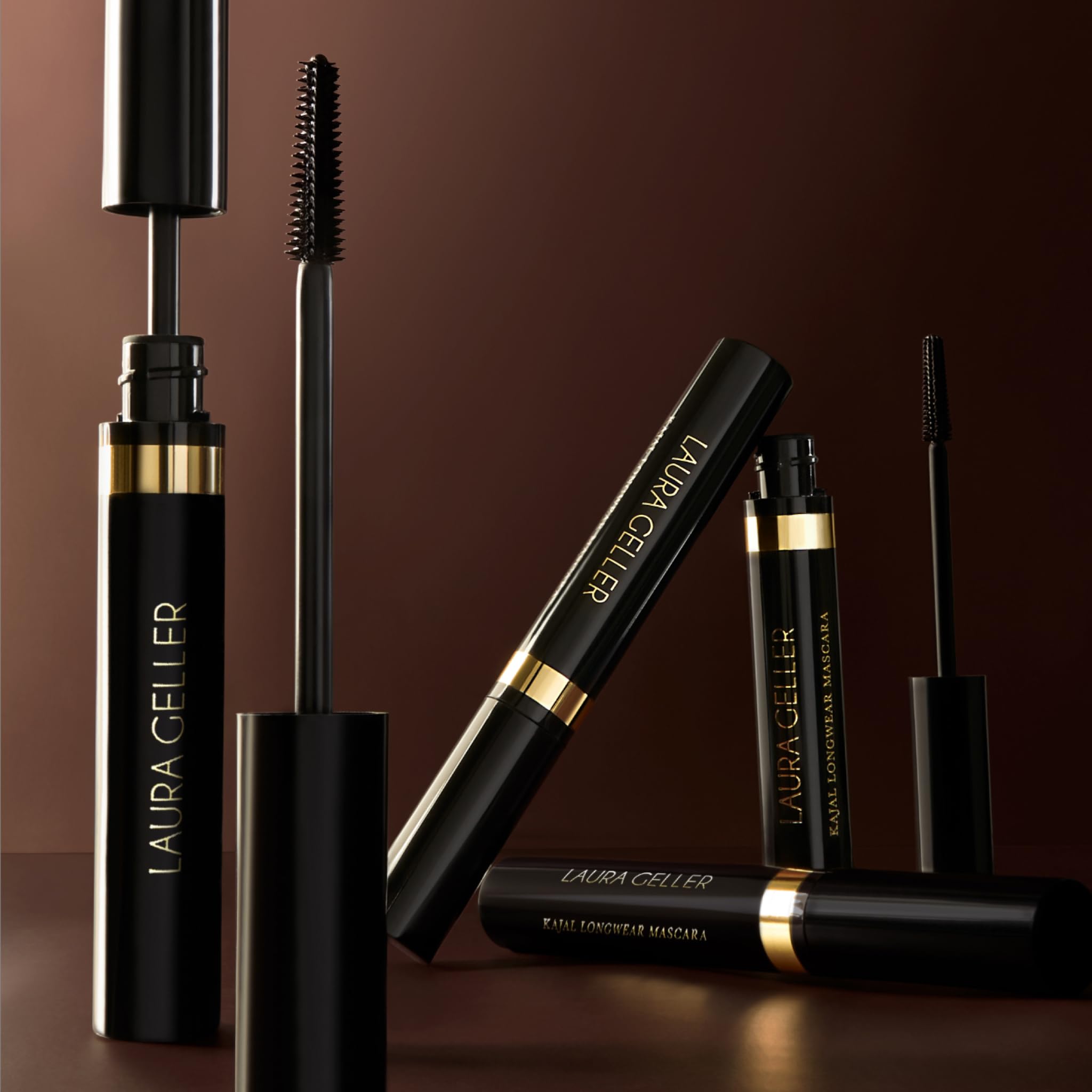 LAURA GELLER NEW YORK Kajal Longwear Mascara – Black – Volumizing, Lengthening, & Defining Mascara - Smudge‑Proof & Flake‑Proof Wear, Buildable Formula