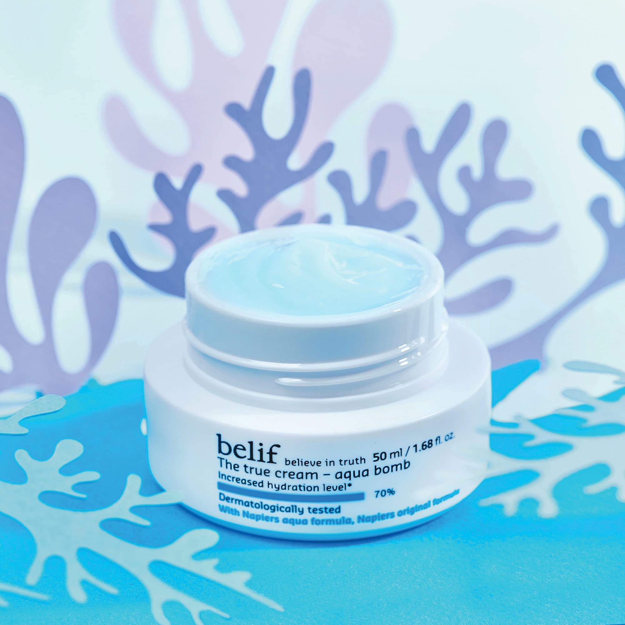 belif Aqua Bomb – Daily Niacinamide Hydrating Moisturizer, Lightweight Plumping Facial Cream with Hyaluronic Acid & Squalane, Cooling Effect, Anti-Aging, Korean Skincare, 1.68 fl oz (50ml) Halalzen