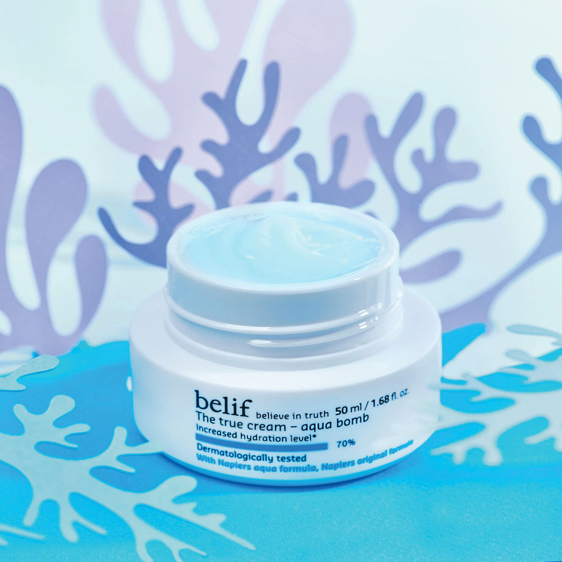 belif Aqua Bomb – Daily Niacinamide Hydrating Moisturizer, Lightweight Plumping Facial Cream with Hyaluronic Acid & Squalane, Cooling Effect, Anti-Aging, Korean Skincare, 1.68 fl oz (50ml) Halalzen