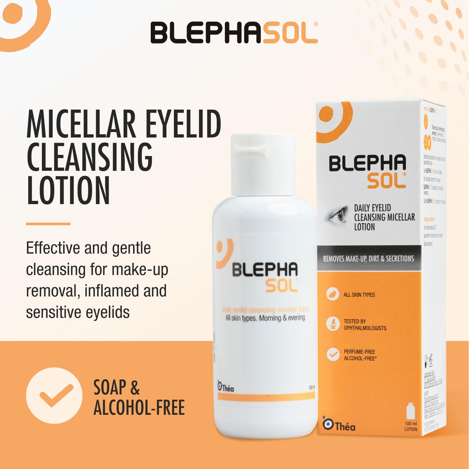 Blephasol Micellar Eyelid Cleansing Lotion | Gentle Removal of Dirt & Makeup | Suitable for Sensitive Skin/Eyelids | Perfume & Alcohol-Free | 3 PACK | 3 x 100 ml Bottle Halalzen