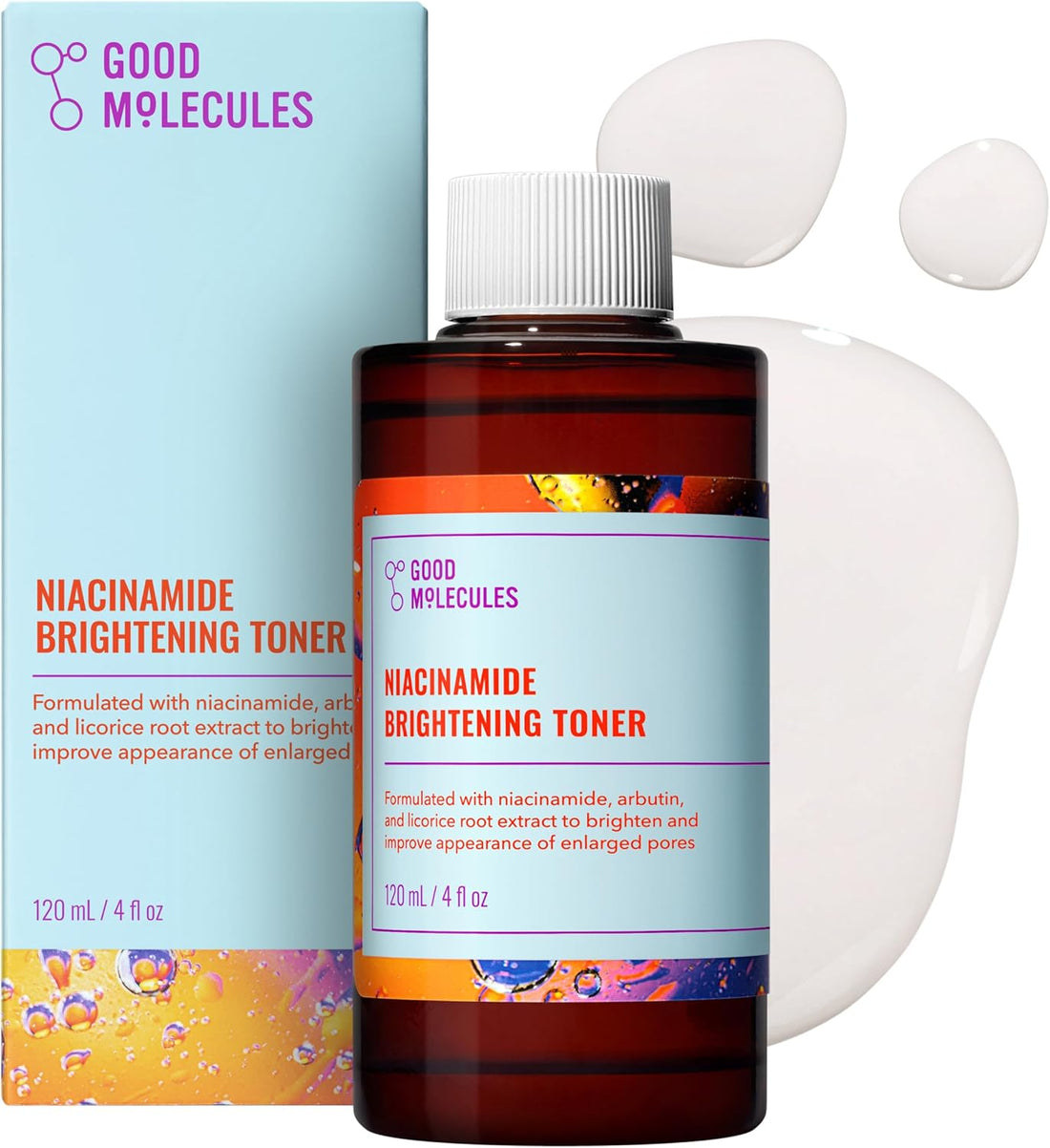 Good Molecules Niacinamide Brightening Toner Facial Toner with Niacinamide, Vitamin C and Arbutin for Even Tone, Enlarged Pores Skincare for Face