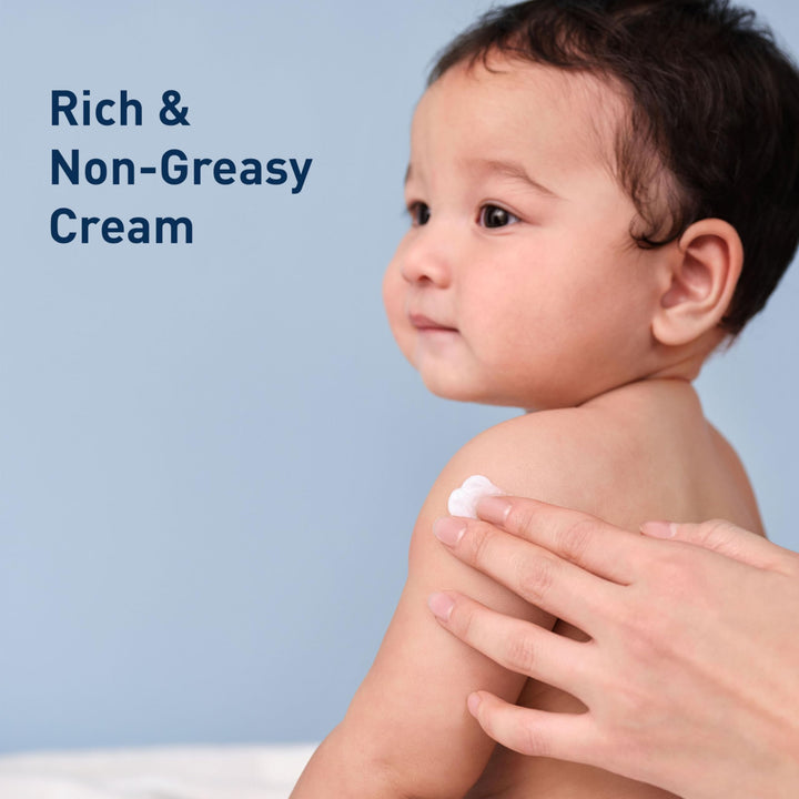 CeraVe Baby Cream, Gentle Moisturizing Cream with Ceramides, Fragrance, Paraben, Dye & Phthalates Free, Rich & Non-Greasy Feel, Gentle Baby Skin Care, 8 Ounce Halalzen