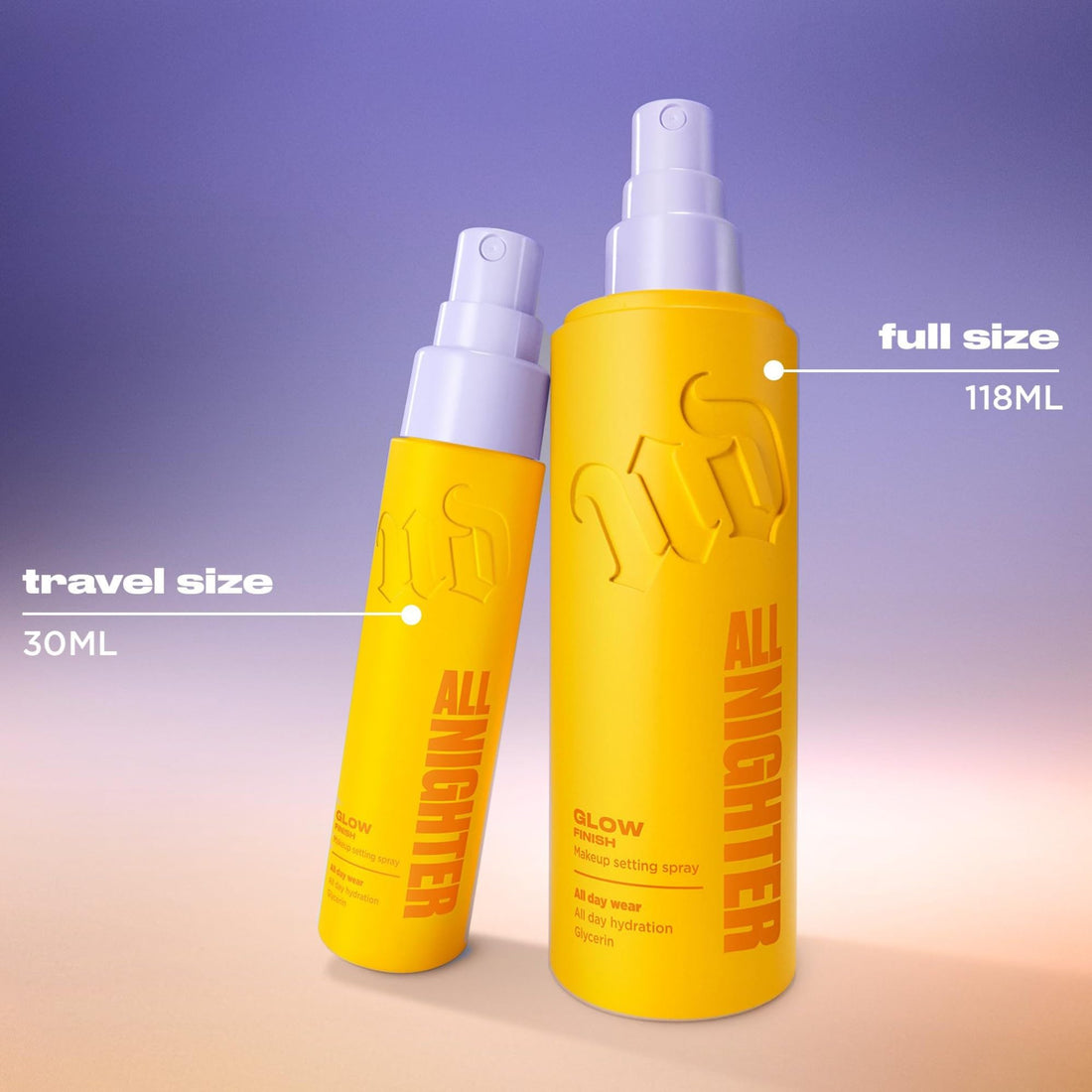 Urban Decay All Nighter Waterproof Make-Up Setting Spray Glow Finish, Up to 24hr Wear, +12% Finer Particles, Hydrating, Sweat & Transfer Resistant Halalzen