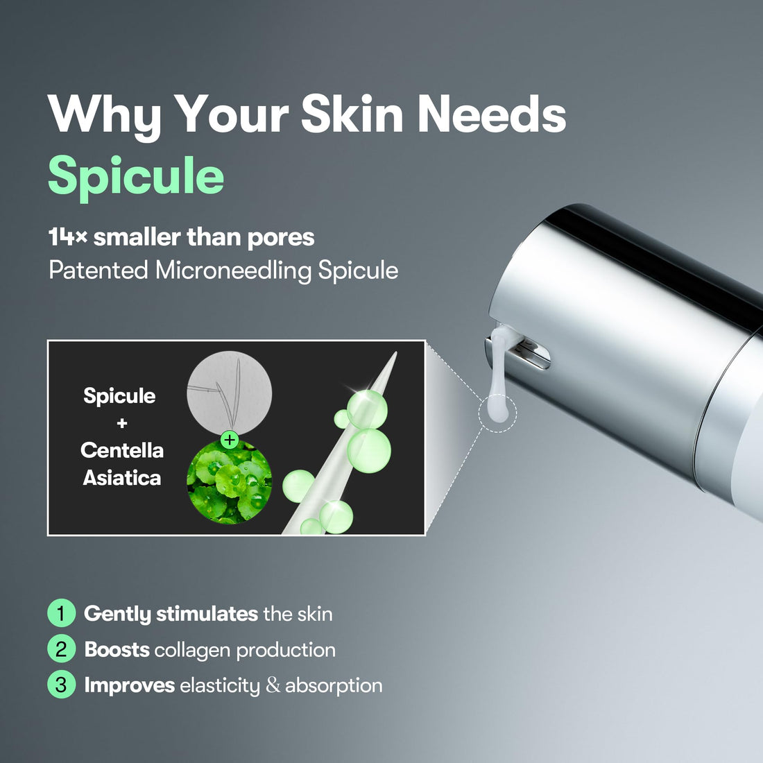 VT COSMETICS CICA Reedle Shot 300, Spicule Microneedling Serum for Pore Care & Exfoliation, Exosome & Centella Asiatica for Glass Skin, Smooth Skin Texture, Korean Skin Booster (1.69 Fl Oz / 50ml) Halalzen
