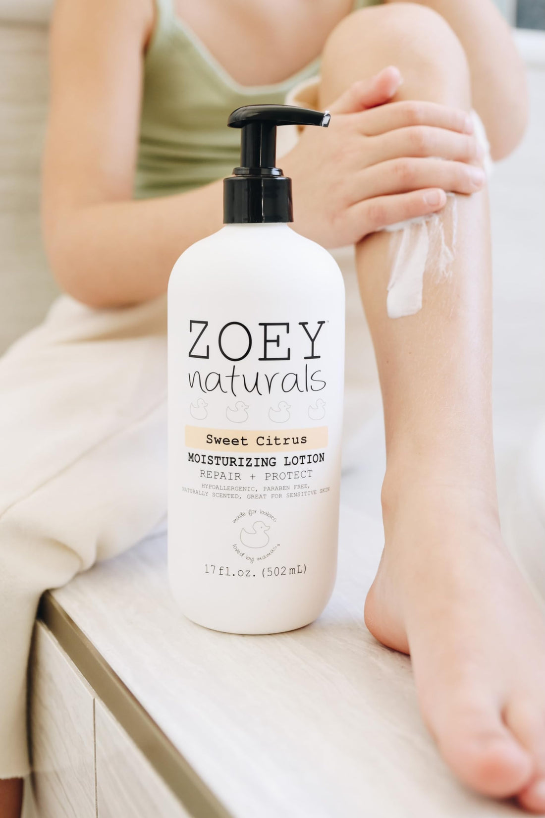 Zoey Naturals Sweet Citrus Baby Lotion - Enriched with Shea, Apricot Oil, Aloe & Avocado - Soothes & Moisturizes with Orange & Pomegranate - Gentle for Eczema Skin, Made in USA Halalzen