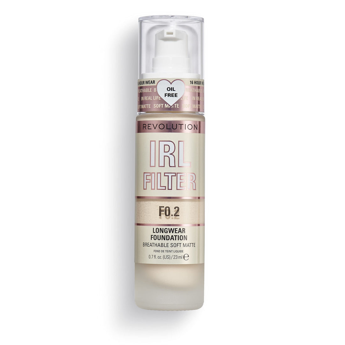 Makeup Revolution IRL Filter, Longwear Foundation, Medium to Full Coverage, Matte Finish, 16 Hour Wear, F5, Fair To Light Skin Tones, 23ml Halalzen