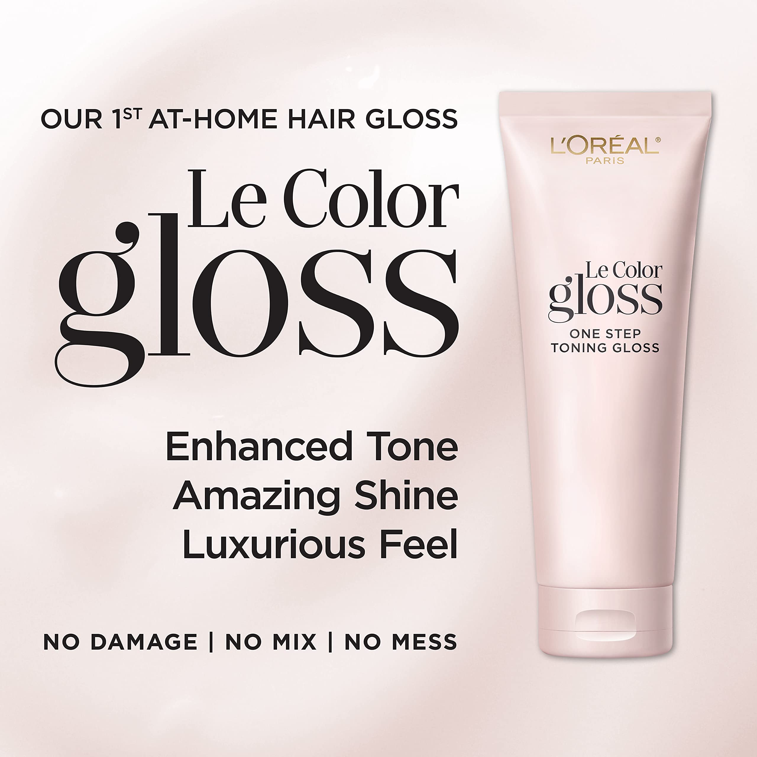 L’Oreal Paris Le Color Gloss One Step In-Shower Toning Hair Gloss for Bleached Hair, Neutralizes Brass, Conditions & Boosts Shine, Platinum Pearl, 4 Ounce