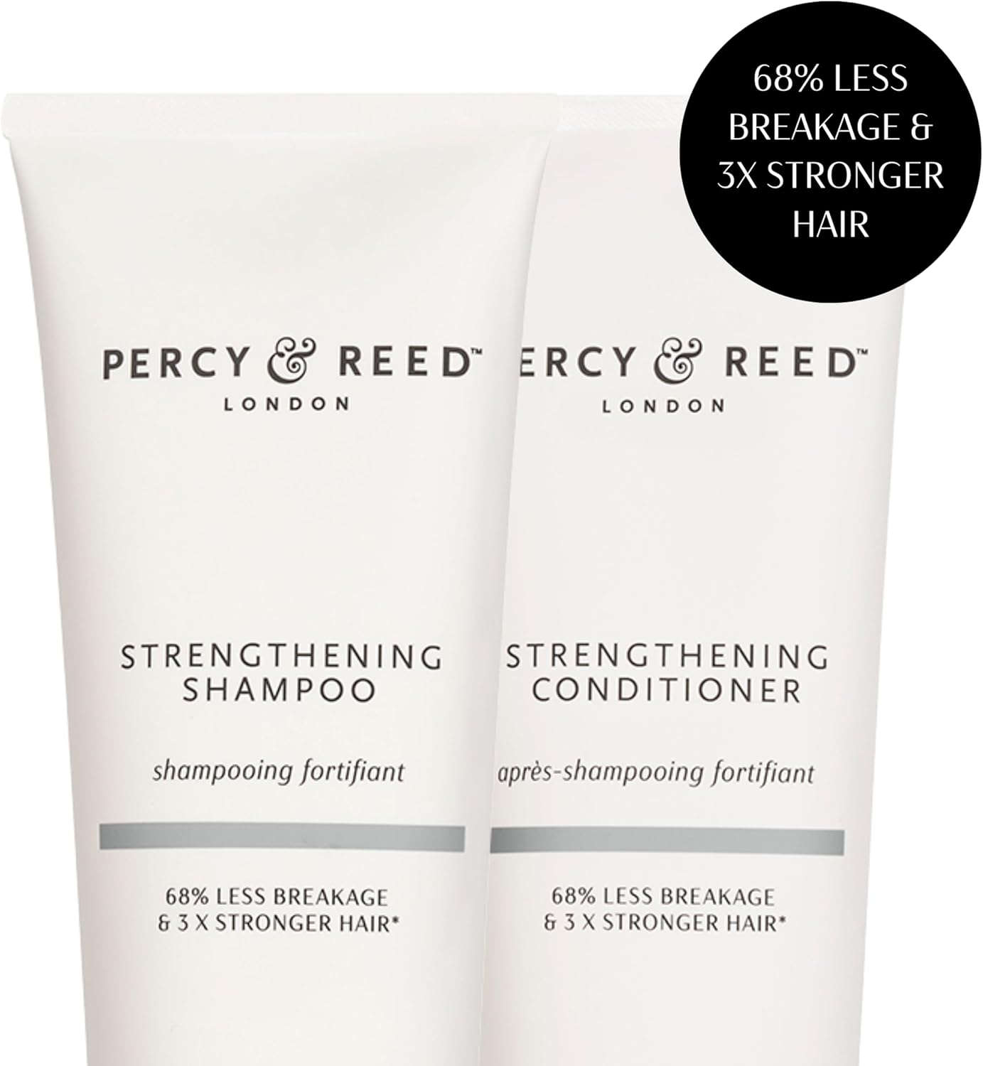 Percy & Reed Shampoo & Conditioner 2 x 250ml, Hair Growth Shampoo and Conditioner, Reduces Breakage, Builds Strength, Adds Thickness, Moisturises Dry Damaged Hair, Give Me Strength Collection Halalzen
