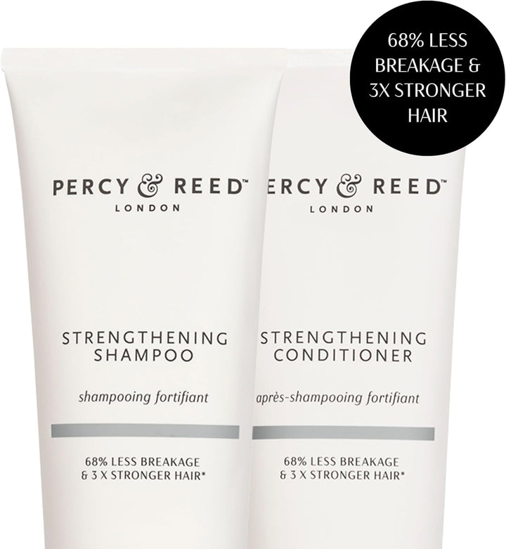 Percy & Reed Shampoo & Conditioner 2 x 250ml, Hair Growth Shampoo and Conditioner, Reduces Breakage, Builds Strength, Adds Thickness, Moisturises Dry Damaged Hair, Give Me Strength Collection