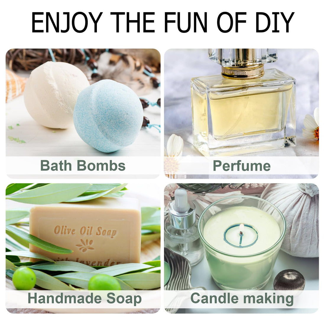 Essential Oils Set, Pure Natural Essential Oils for Diffuser for Home, Aromatherapy, Candle & Soap Making, Cleaning, Relaxing - Lavender, Tea Tree, Eucalyptus, Lemon, Cinnamon, Jasmine