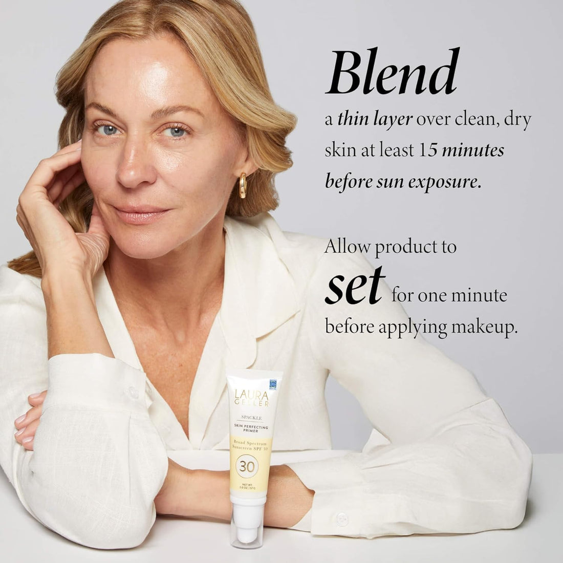 LAURA GELLER NEW YORK Spackle Primer - Hydrate - Super-Size 2 Fl Oz - Hyaluronic Acid Makeup Primer for Mature Skin Halalzen