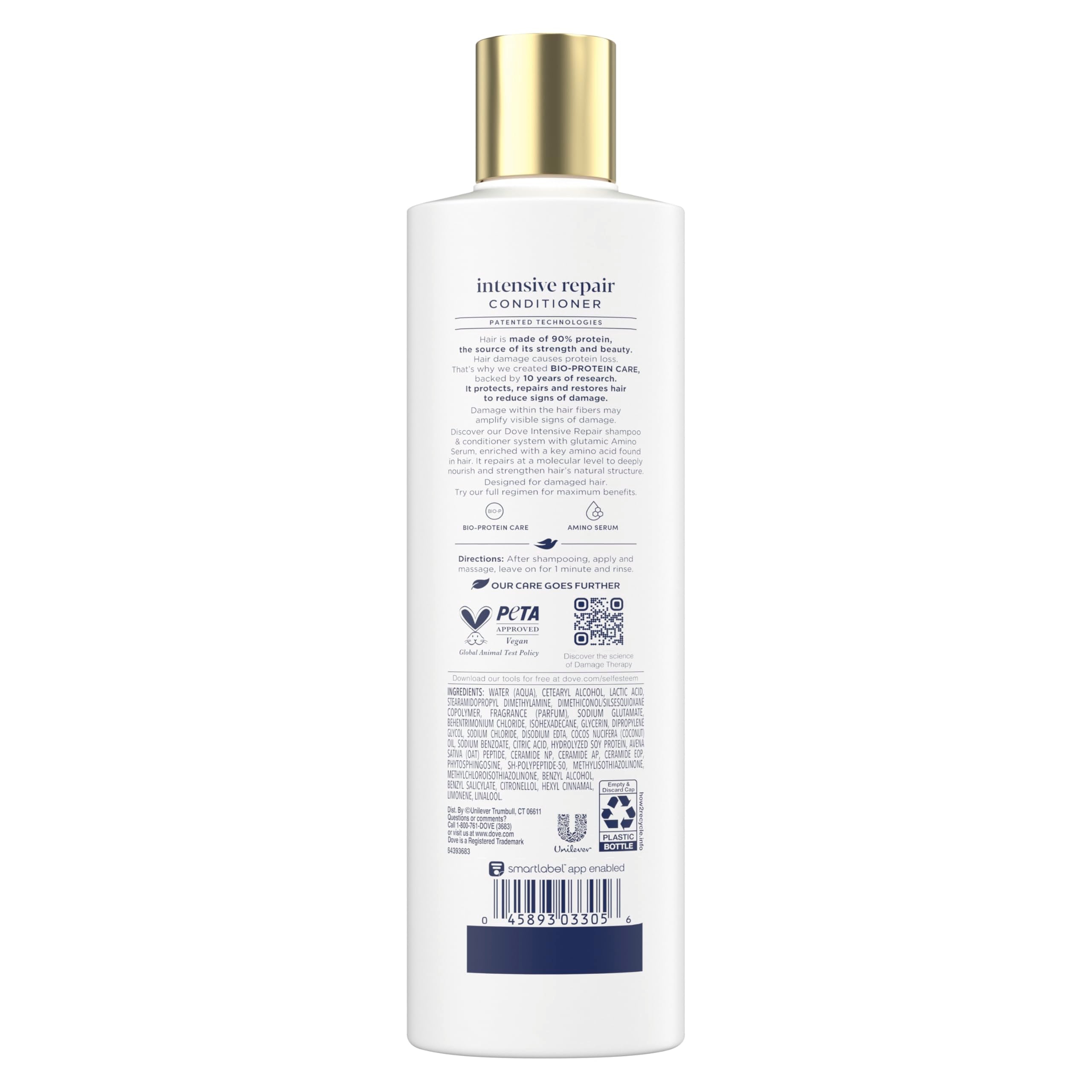 Dove Conditioner Intensive Repair for Damaged Hair with Bio-Protein Care Technology and Amino Serum 28 Fl Oz Halalzen