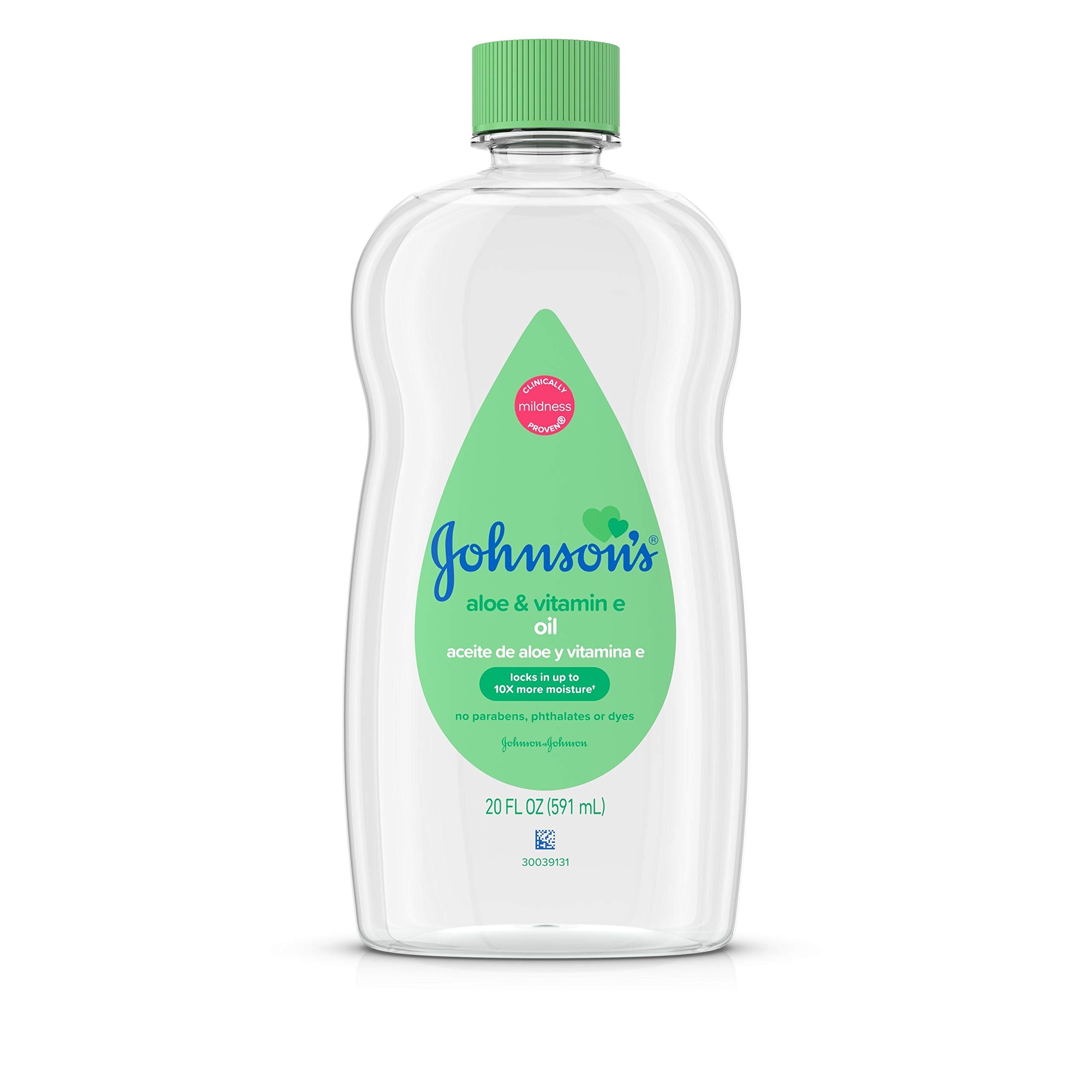 Johnson's Aloe Vera Baby Oil 300ml – Leaves Skin Soft and Smooth – Ideal for Delicate Skin Halalzen