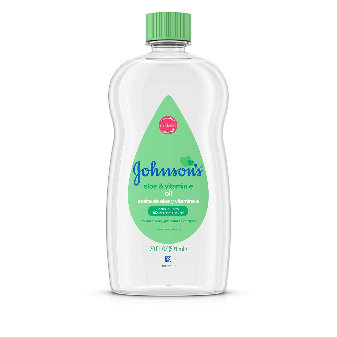 Johnson's Aloe Vera Baby Oil 300ml – Leaves Skin Soft and Smooth – Ideal for Delicate Skin Halalzen