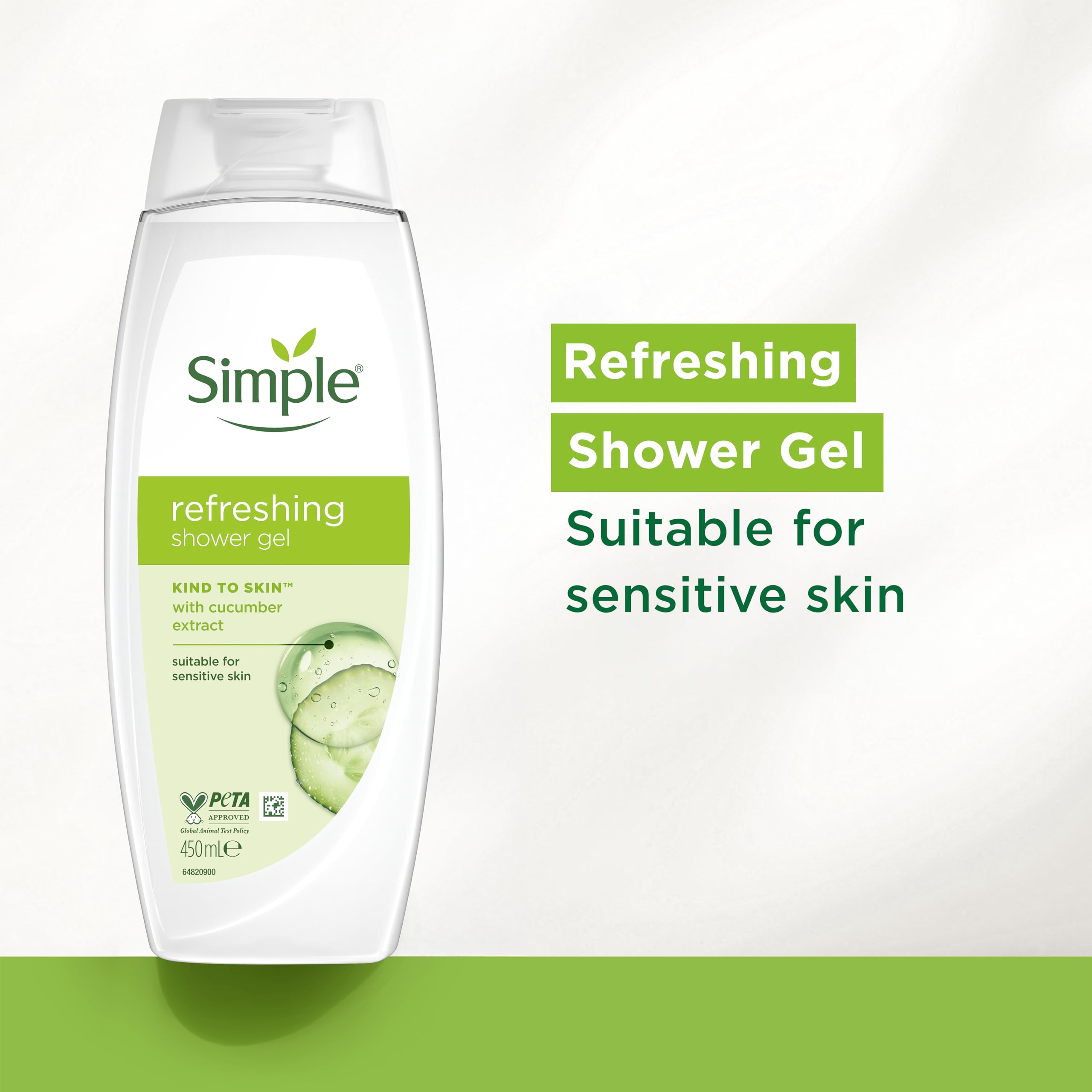 Simple Kind to Skin Kids Hypoallergenic Hair & Body Wash pack of 6 with chamomile oil shampoo for kids 225 ml, White