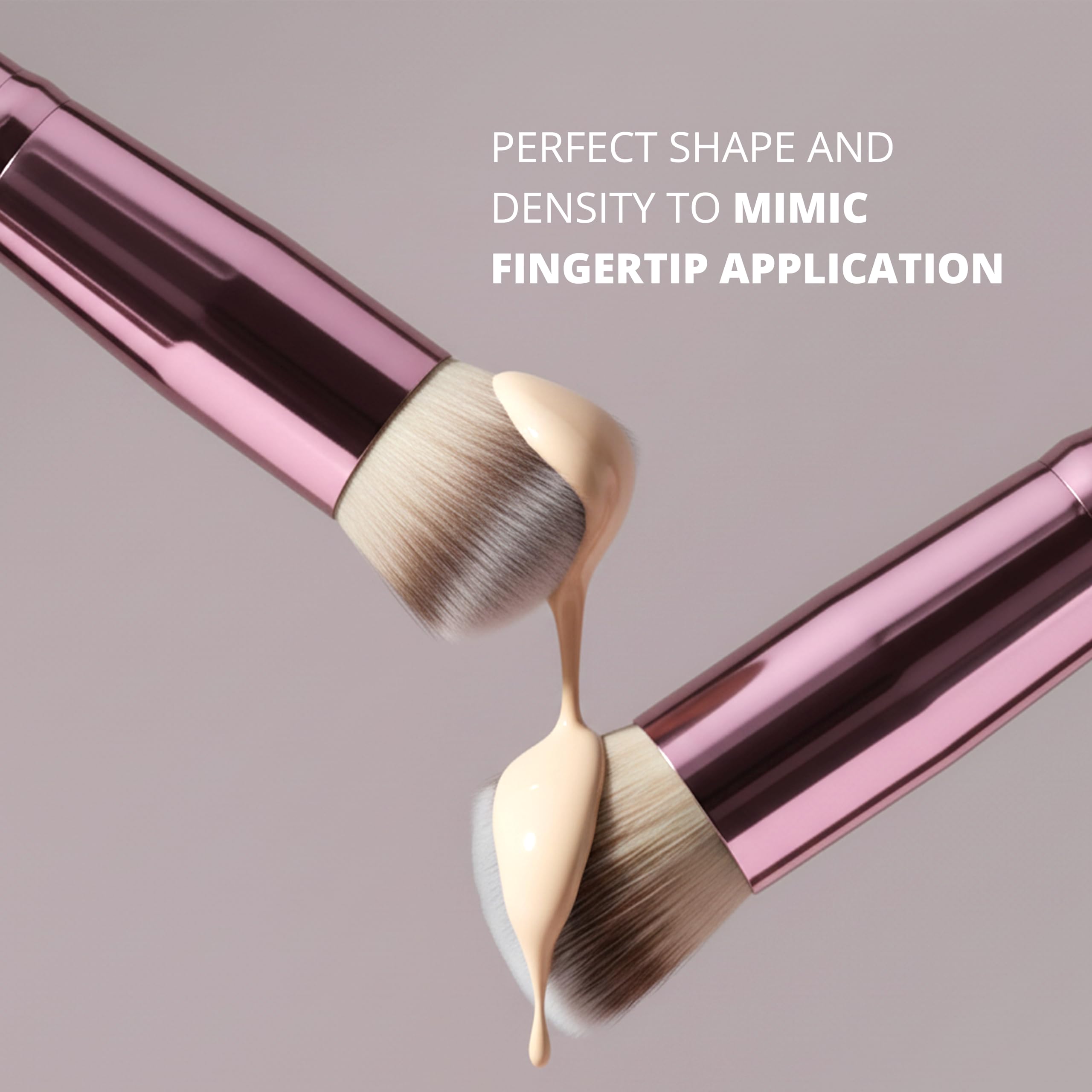 LAMORA Concealer Makeup Brush Under Eye - Angled Flat Top Kabuki Nose Contour Brush - Ideal for Concealing Blending Setting Buffing with Powder Liquid Cream Cosmetic - Small Makeup Foundation Brush Halalzen