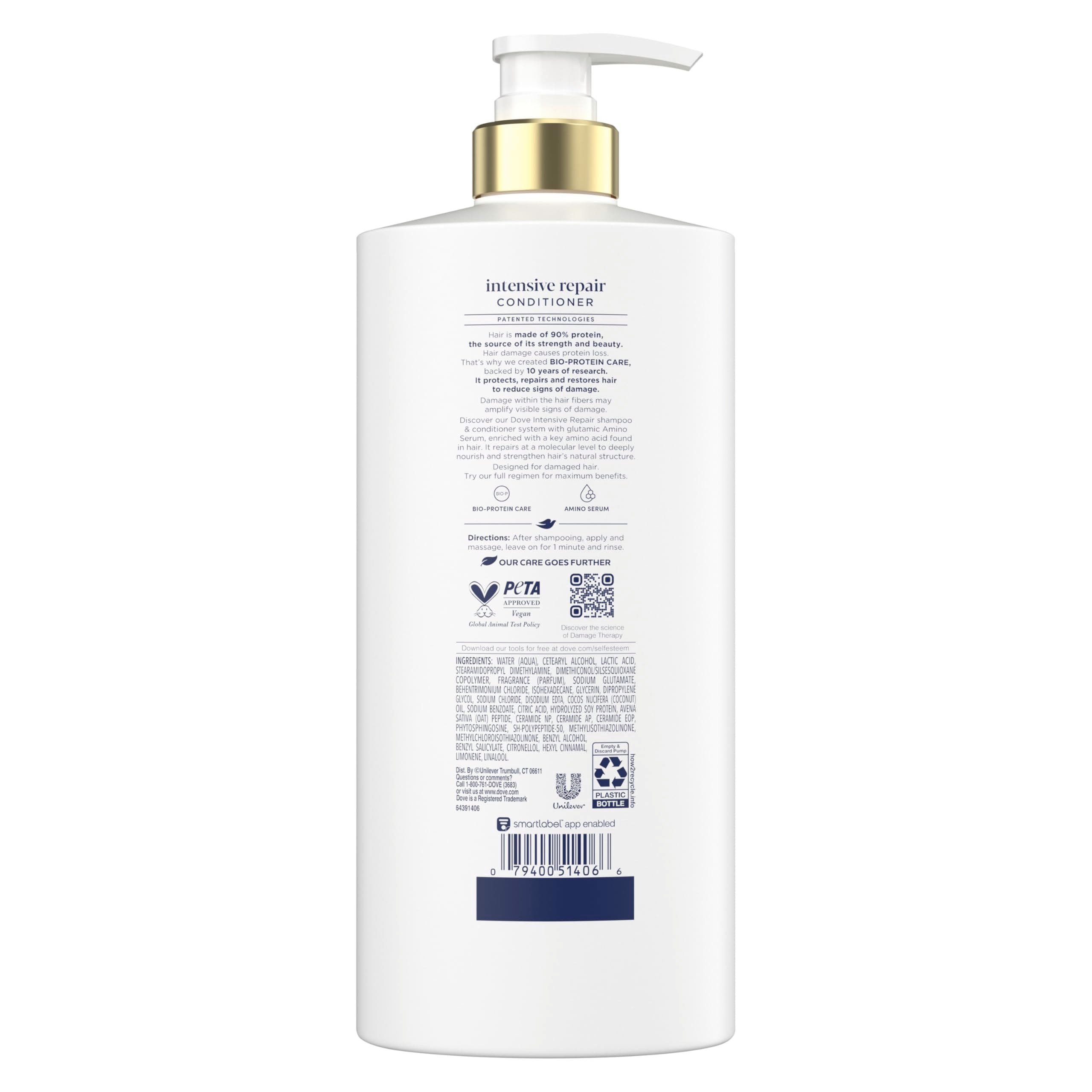 Dove Conditioner Intensive Repair for Damaged Hair with Bio-Protein Care Technology and Amino Serum 28 Fl Oz Halalzen