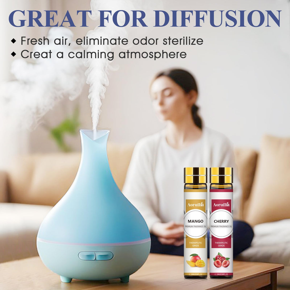 Clean Essential Oils Set 6 x 10ml, Laundry Fragrance Oils for Diffusers, Soap Making - Eucalyptus & Cotton, Bergamot Black Tea, Cardamom & Cedar, Baby Powder, Clean Breeze, Fresh Linen