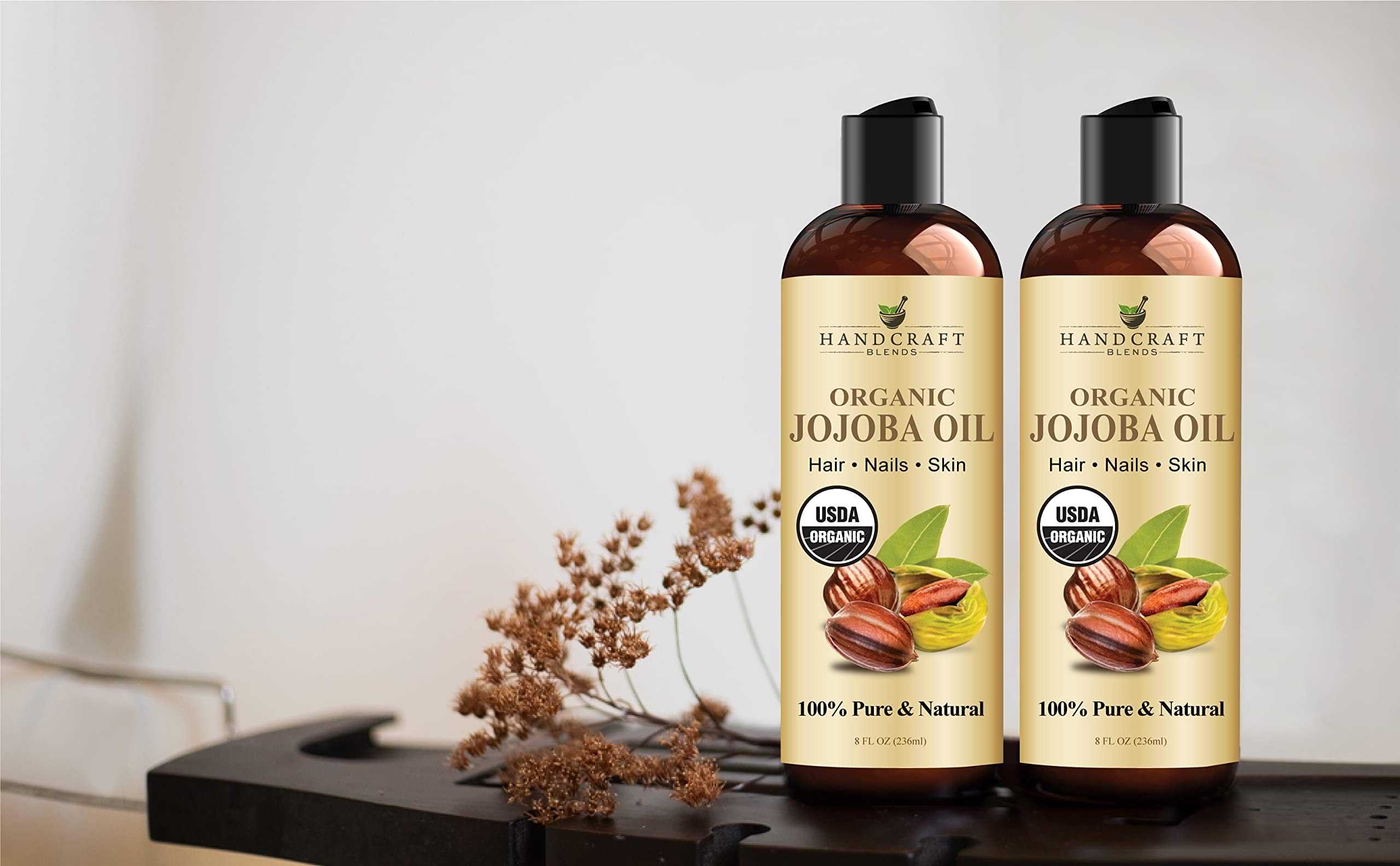 Handcraft Blends Castor Oil with Rosemary and Peppermint Oil 118 ml | 100% Pure and Natural | Premium Grade Carrier Oil | Hair, Eyelashes and Eyebrows | Hair and Body