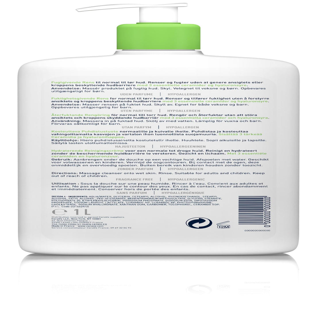 CeraVe Hydrating Cleanser for Normal to Dry Skin ml with Hyaluronic Acid and 3 Essential Ceramides