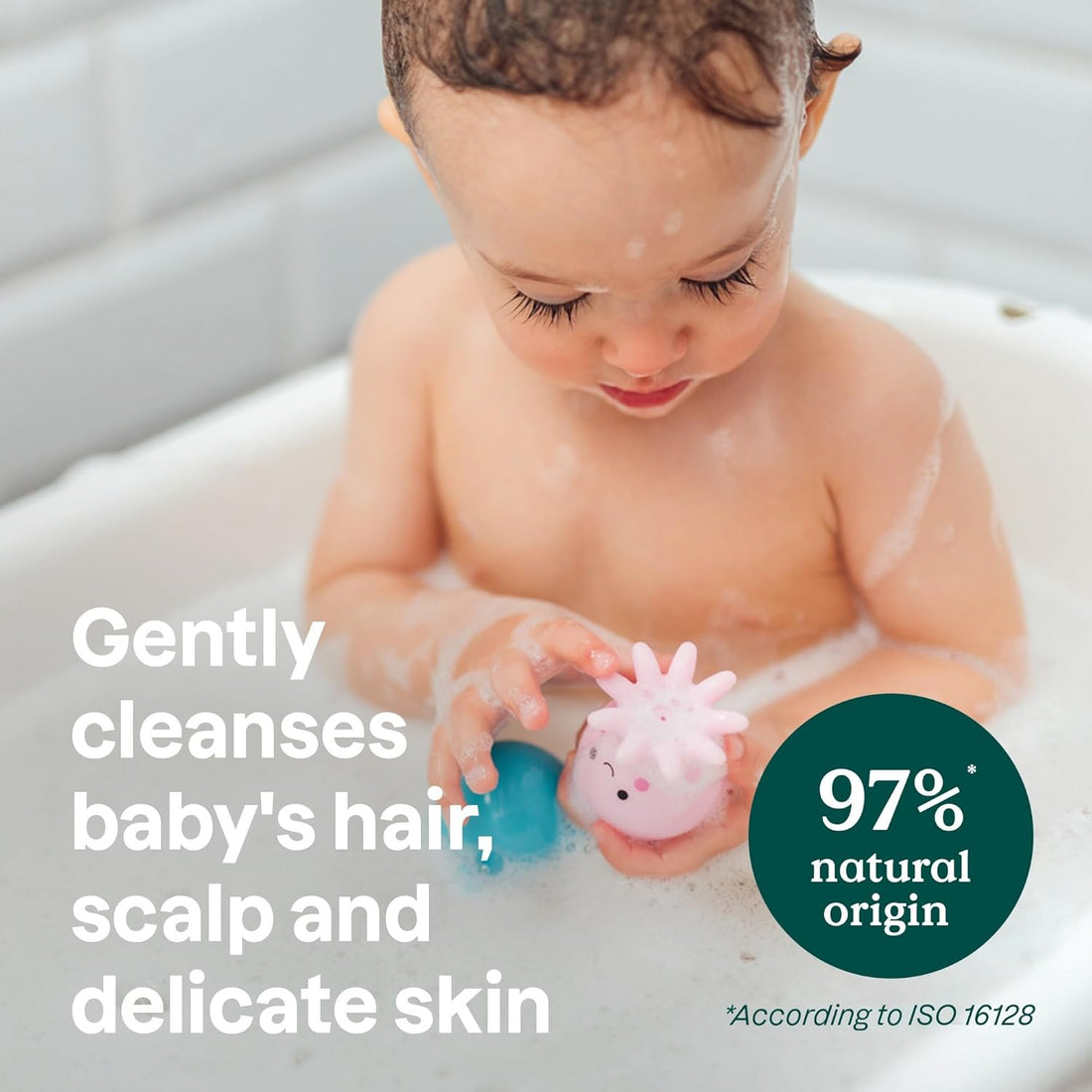 ATTITUDE 2-in-1 Shampoo and Body Wash for Baby with Sensitive Skin with Oat, EWG Verified, Dermatologically Tested, Vegan, Unscented, 473 mL