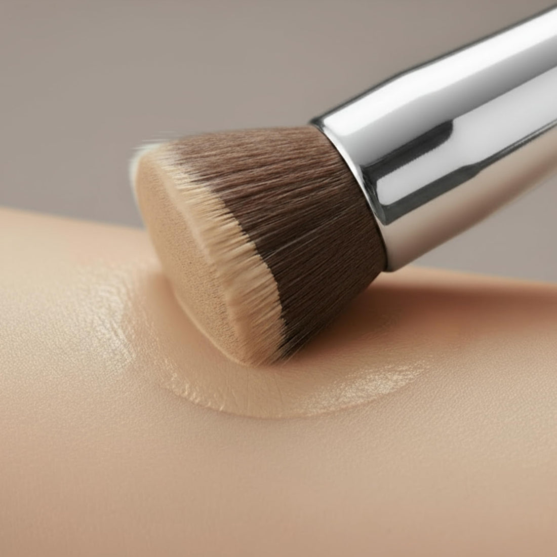LAMORA Concealer Makeup Brush Under Eye - Angled Flat Top Kabuki Nose Contour Brush - Ideal for Concealing Blending Setting Buffing with Powder Liquid Cream Cosmetic - Small Makeup Foundation Brush Halalzen