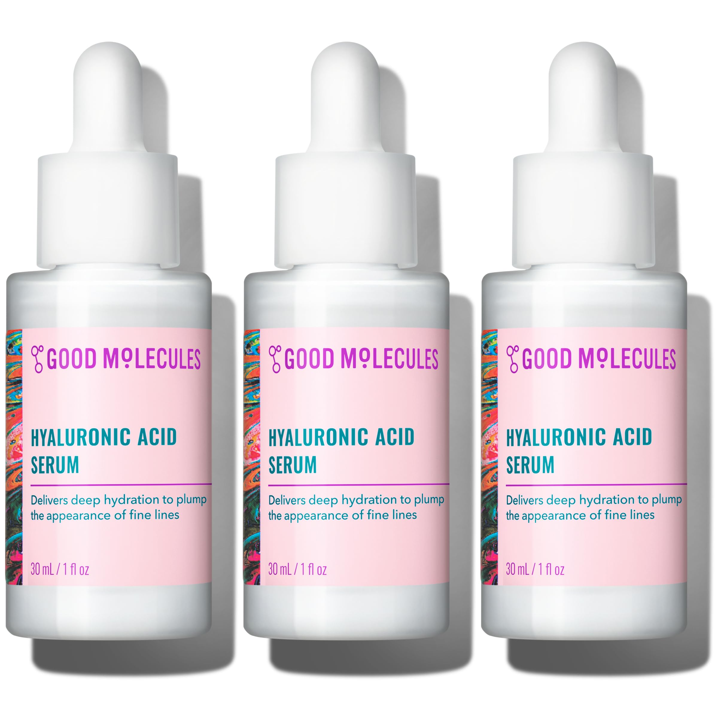 Good Molecules Hyaluronic Acid Serum - 1% Hyaluronic Acid Non-greasy Ultra Hydrating Serum, Facial Moisturizer for Plumper Skin, Skin Care for Face Halalzen