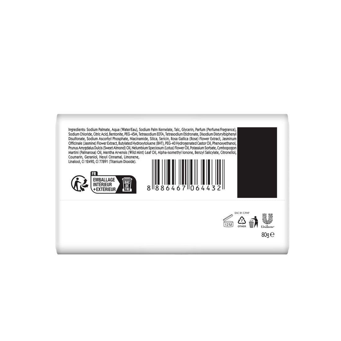LUX Velvet Touch Soap Bar, Jasmine & Almond Oil, For Smooth Fragrant Skin, 80g (12 Pack) Halalzen