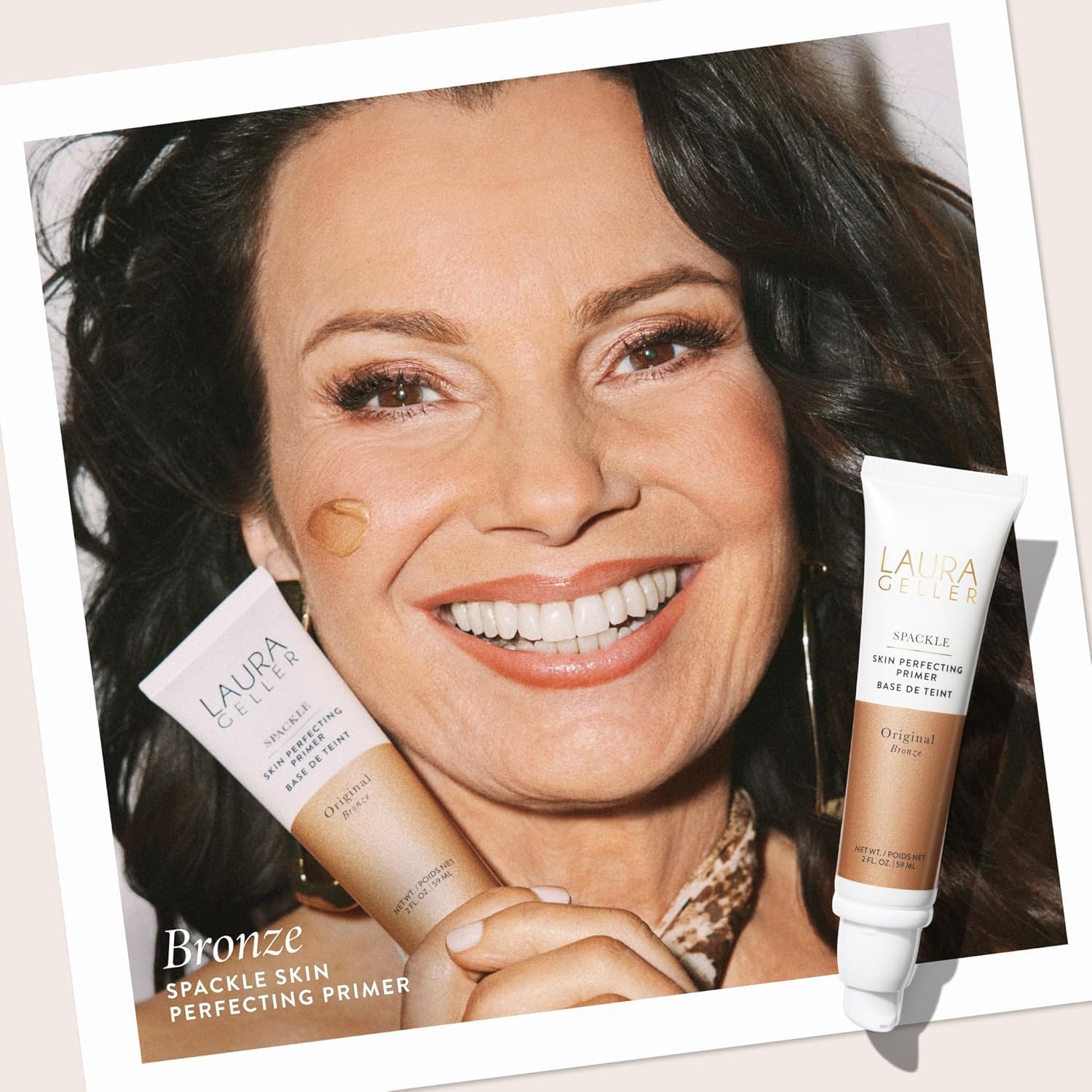 LAURA GELLER NEW YORK Spackle Primer - Diamond - Super-Size 2 Fl Oz - Hyaluronic Acid Makeup Primer for Mature Skin Halalzen