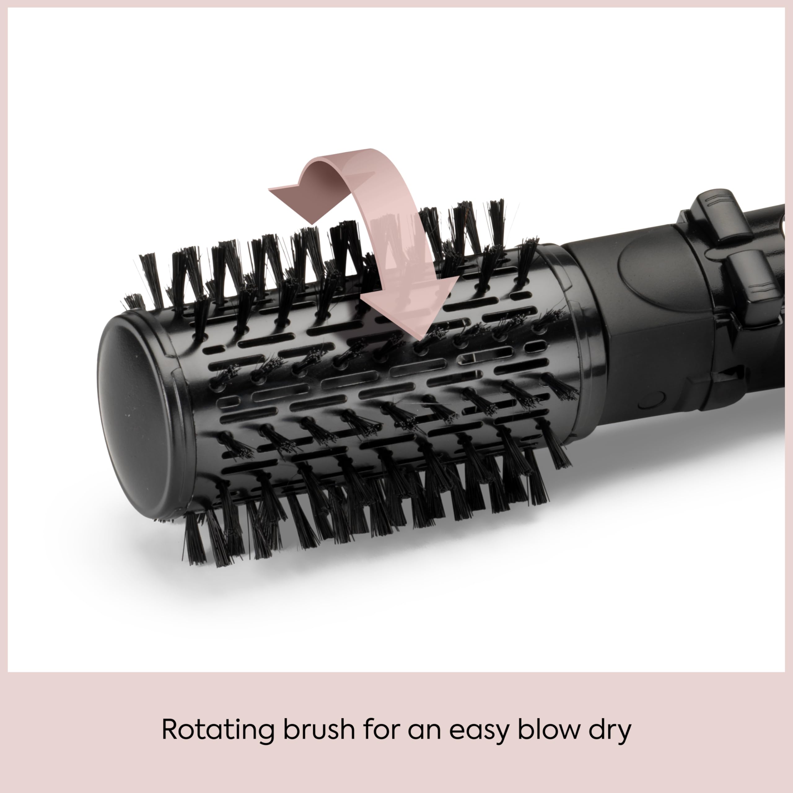 BaByliss Big Hair Rotating Hair Dryer Brush - Dry and Style in One Step, 2 Speeds & Alternating Directions, Ionic Frizz-Control, 50mm Barrel, Black, 2885U Halalzen