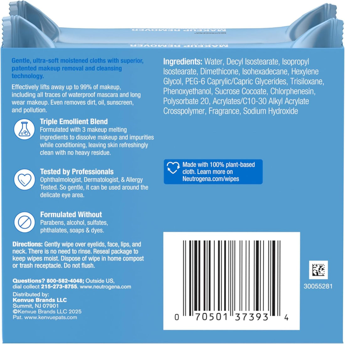 Neutrogena Makeup Removing Wipes, 25 Count, Twin Pack Halalzen